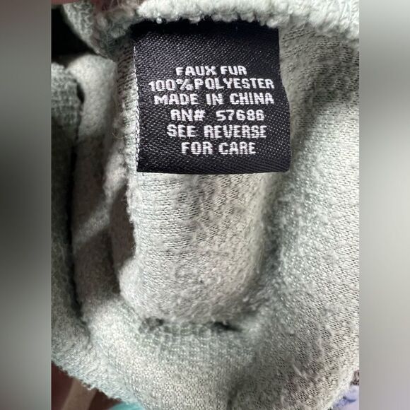 New Look Green Sherpa Jacket Sage 2 Front Pockets Buttoned Long Sleeve Size 1X - Picture 4 of 10